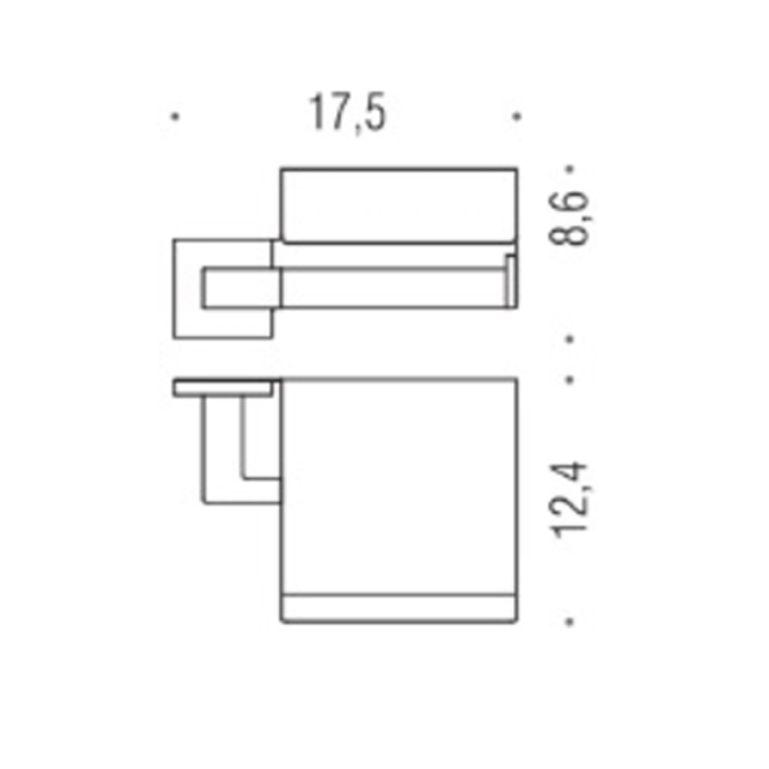 Colombo Design BasicQ Держатель туалетной бумаги подвесной, цвет: chrome B3791.CR