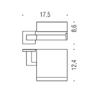 Colombo Design BasicQ Держатель туалетной бумаги подвесной, цвет: chrome B3791.CR