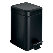 Colombo Design Black&White Ведро с крышкой и педалью, 3 литра, сталь, цвет: черный матовый B9210.NM
