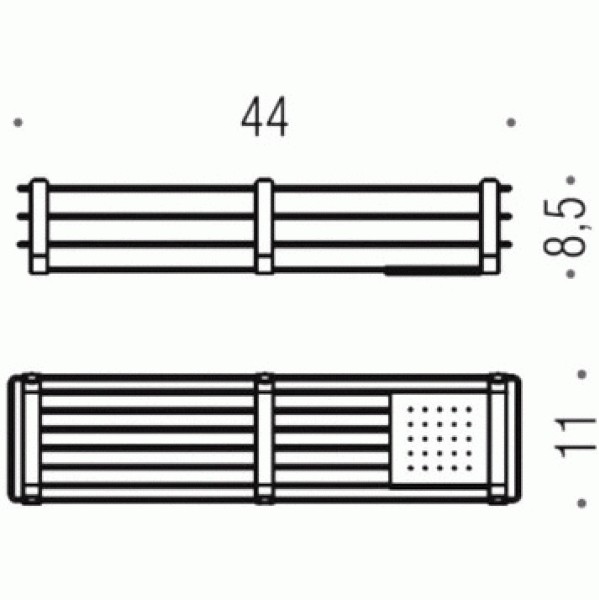Colombo Design Complimenti Полка металлическая, подвесная, цвет: matt black B9633.NM