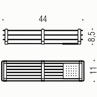 Colombo Design Complimenti Полка металлическая, подвесная, цвет: matt black B9633.NM