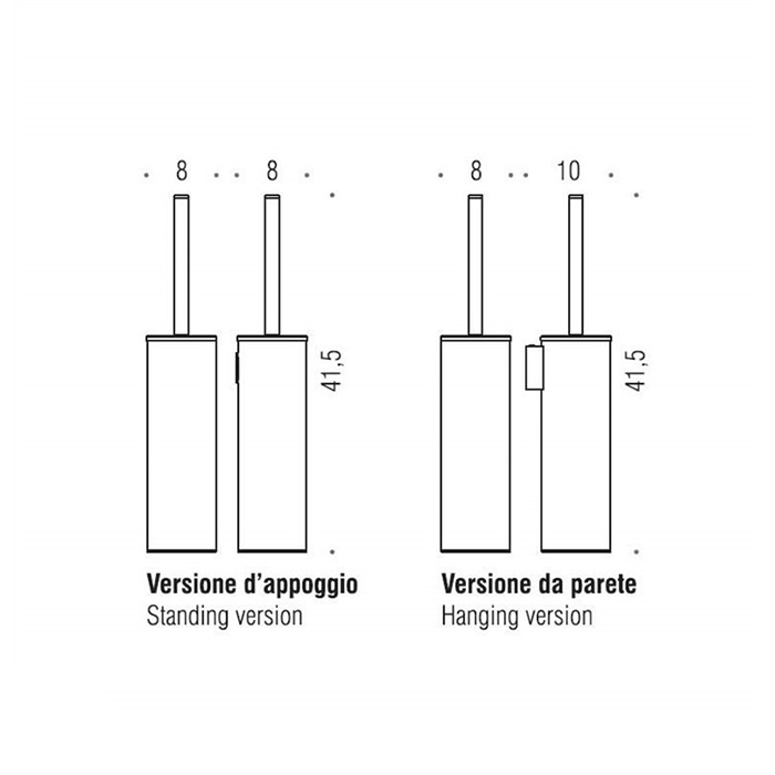 Colombo Design Complementi Ершик для унитаза, напольный, с латунной колбой, цвет: chrome B9706.CR