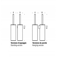 Colombo Design Complementi Ершик для унитаза, напольный, с латунной колбой, цвет: chrome B9706.CR