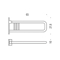 Colombo Design Complementi Поручень для ванны, подвесной  65 см, цвет: chrome B9727.CR