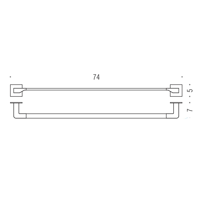 Colombo Design Forever Полотенцедержатель 74 см, подвесной, цвет: chrome B2911.CR