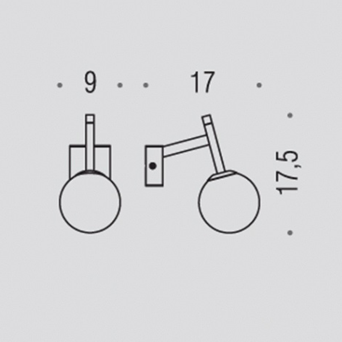 Colombo Design Gallery Светильник для зеркала, цвет: хром B1320