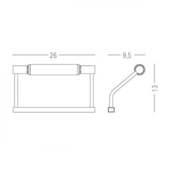 Colombo Design Gallery Светильник для зеркала, цвет: хром B1390