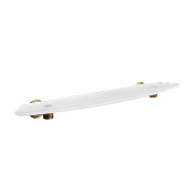 Colombo Design Hermitage Полочка стеклянная 60x14 см, подвесная, стекло матовое, цвет: antique brass B3316.OA-VAN