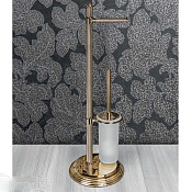 Colombo Design Hermitage Стойка напольная - ершик, держатель бумаги, h73,1 см, цвет: золото/стекло B3318.OA