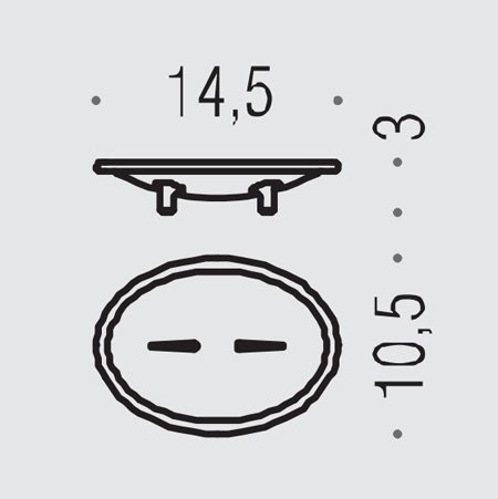 Colombo Design Khala Мыльница настольная, латунь, цвет: chrome B1840.CR