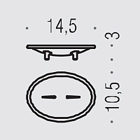 Colombo Design Khala Мыльница настольная, латунь, цвет: chrome B1840.CR