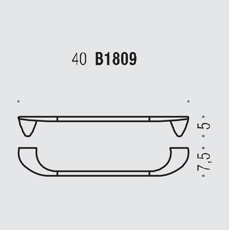 Colombo Design Khala Полотенцедержатель 40 см, подвесной, цвет: chrome B1809.CR