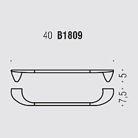 Colombo Design Khala Полотенцедержатель 40 см, подвесной, цвет: chrome B1809.CR
