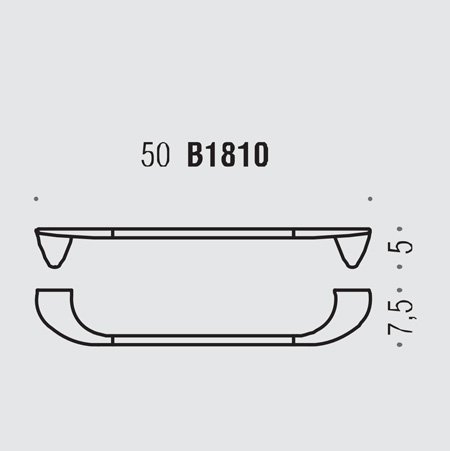 Colombo Design Khala Полотенцедержатель 50 см, подвесной, цвет: chrome B1810.CR