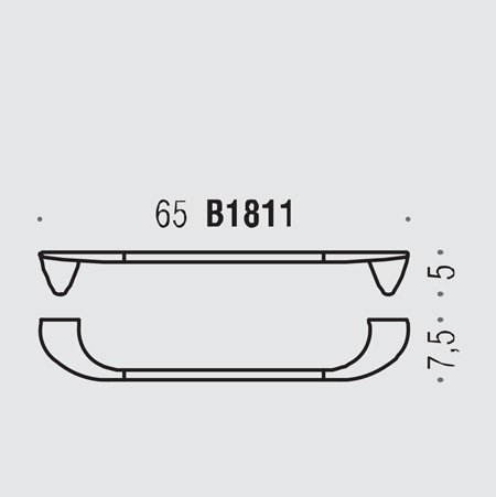 Colombo Design Khala Полотенцедержатель 65 см, подвесной, цвет: chrome B1811.CR