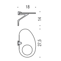 Colombo Design Khala Мыльница подвесная со стеклянной чашей, латунь, цвет: chrome B1803