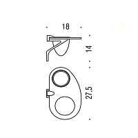 Colombo Design Khala Мыльница подвесная со стеклянной чашей, латунь, цвет: chrome B1804