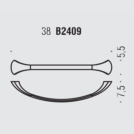 Colombo Design Link Полотенцедержатель 38 см, подвесной, цвет: chrome B2409.CR