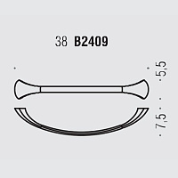 Colombo Design Link Полотенцедержатель 38 см, подвесной, цвет: chrome B2409.CR