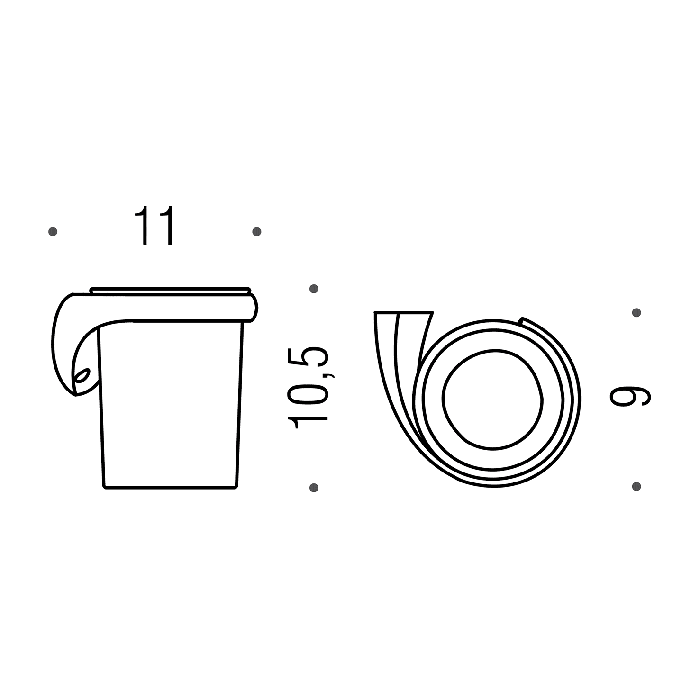 Colombo Design Link Стакан подвесной, матовое стекло, латунь, цвет: chrome B2402S.CR-VAN