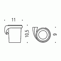 Colombo Design Link Стакан подвесной, матовое стекло, латунь, цвет: chrome B2402S.CR-VAN