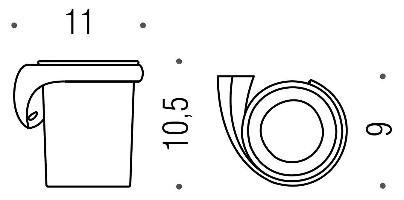 Colombo Design Link Стакан подвесной, матовое стекло, латунь, цвет: chrome B2402D.CR-VAN