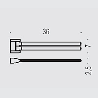 Colombo Design Link Полотенцедержатель двойной 36 см, подвесной, цвет: chrome B2413.CR