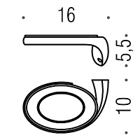 Colombo Design Link Мыльница подвесная со стеклянной чашей, латунь, цвет: chrome B2401S.CR-VAN