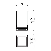 Colombo Design Look Стакан подвесной, матовое стекло, латунь, цвет: matt black B1602.NM-VAN
