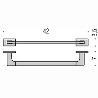 Colombo Design Look Полотенцедержатель 42 см, подвесной, цвет: chrome B1609.CR