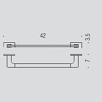 Colombo Design Look Полотенцедержатель 42 см, подвесной, цвет: matt white B1609.BM