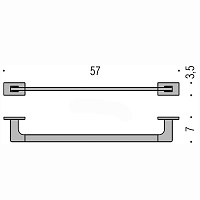 Colombo Design Look Полотенцедержатель 57 см, подвесной, цвет: chrome B1610.CR