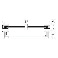 Colombo Design Look Полотенцедержатель 57 см, подвесной, цвет: chrome B1610.RRO