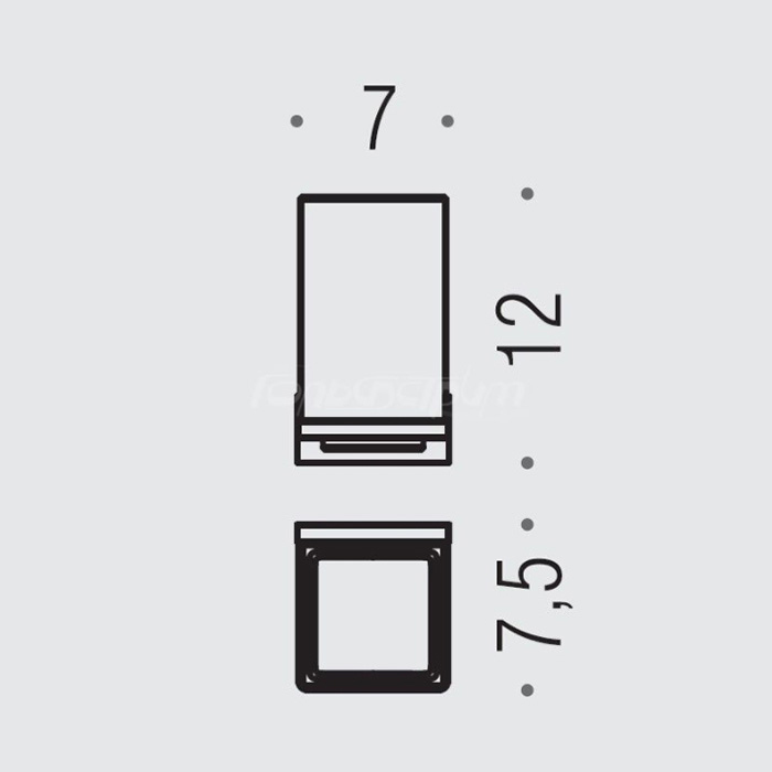 Colombo Design Look Стакан подвесной, матовое стекло, латунь, цвет: matt graphite B1602.GM-VAN