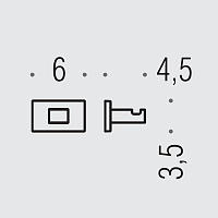 Colombo Design Look Крючок для полотенец, подвесной, цвет: matt graphite BLC27.GM