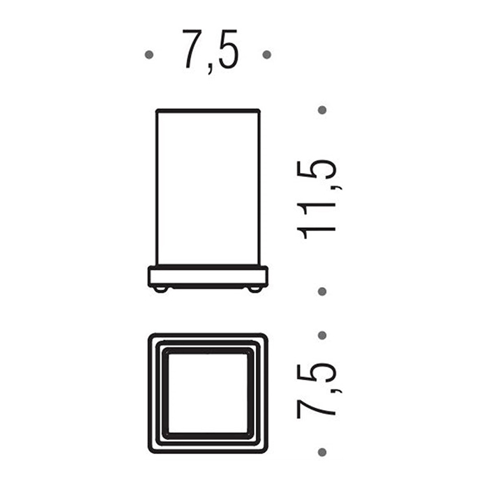 Colombo Design Look Стакан настольный, матовое стекло, латунь, цвет: chrome B1641.RRO