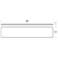 Colombo Design Look Полочка стеклянная 60x12 см, подвесная, стекло матовое, цвет: chrome B1661-VAN