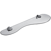 Colombo Design Luna Полочка стеклянная 82x21,5 см, подвесная, цвет: chrome B0116