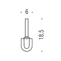 Colombo Design Luna Насадка для ершика, запчасть без ручки, цвет: черный B0157