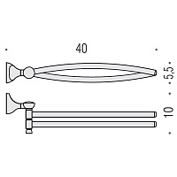 Colombo Design Melo Полотенцедержатель двойной 40 см, подвесной, цвет: chrome B1212.CR