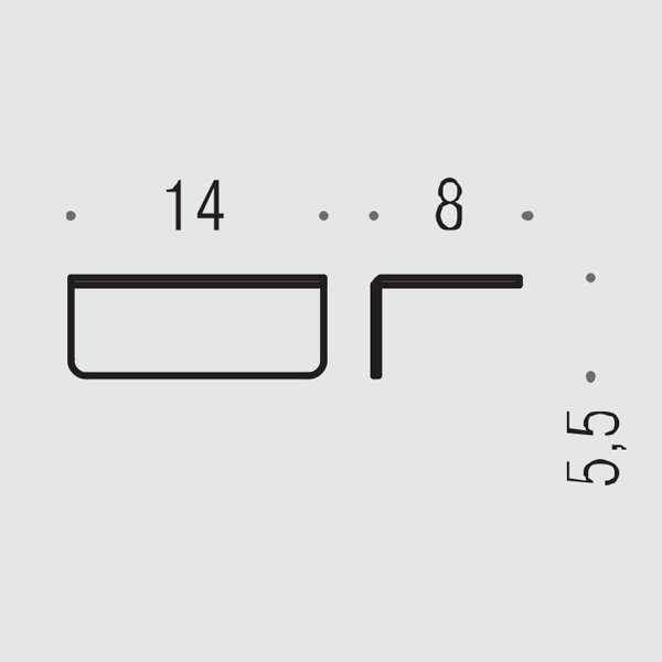 Colombo Design Over Полочка для аксессуаров, подвесная, 14х8 см, цвет: stainless steel B7070.SS