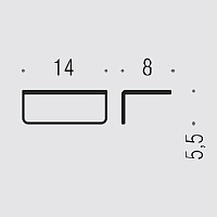 Colombo Design Over Полочка для аксессуаров, подвесная, 14х8 см, цвет: stainless steel B7070.SS