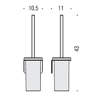 Colombo Design Over Ершик для унитаза подвесной, со стеклянной колбой, цвет: stainless steel B7007.SS-VAN