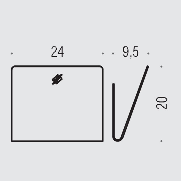 Colombo Design Over Полочка для журналов, подвесная, цвет: stainless steel B7071.sati