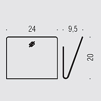 Colombo Design Over Полочка для журналов, подвесная, цвет: stainless steel B7071.sati