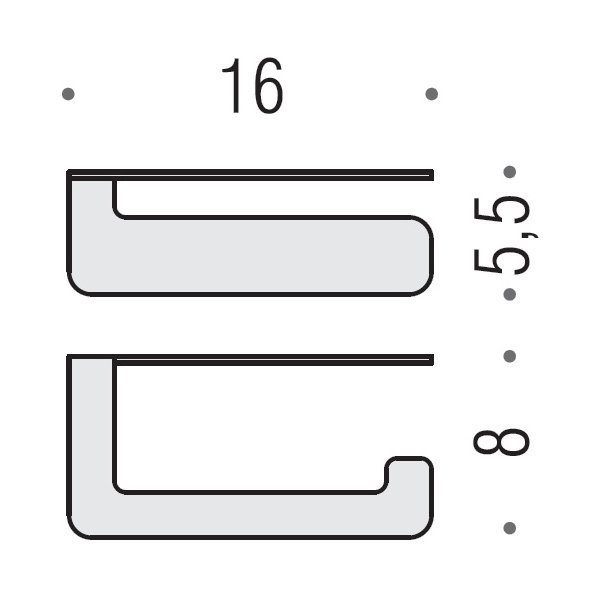 Colombo Design Over Держатель туалетной бумаги подвесной, открытый, цвет: stainless steel B7008.SS