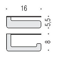 Colombo Design Over Держатель туалетной бумаги подвесной, открытый, цвет: stainless steel B7008.SS