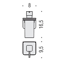 Colombo Design Over Дозатор для жидкого мыла подвесной, стеклянная колба, цвет: stainless steel B9328.SS-VAN
