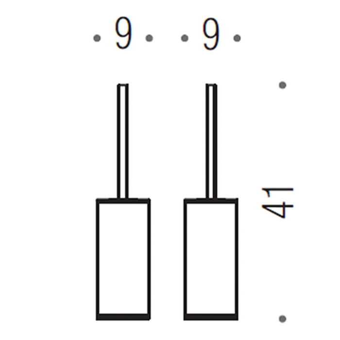 Colombo Design Planets Ершик для унитаза, напольный, с латунной колбой, цвет: chrome B9805.CR