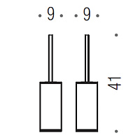 Colombo Design Planets Ершик для унитаза, напольный, с латунной колбой, цвет: chrome B9805.CR